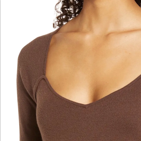 Rachel Parcell Sweetheart Knot Long Sleeve Gray Dress - Picture 4 of 9